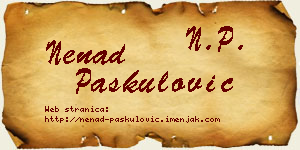 Nenad Paskulović vizit kartica